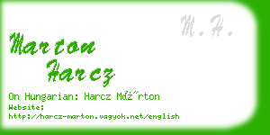 marton harcz business card
